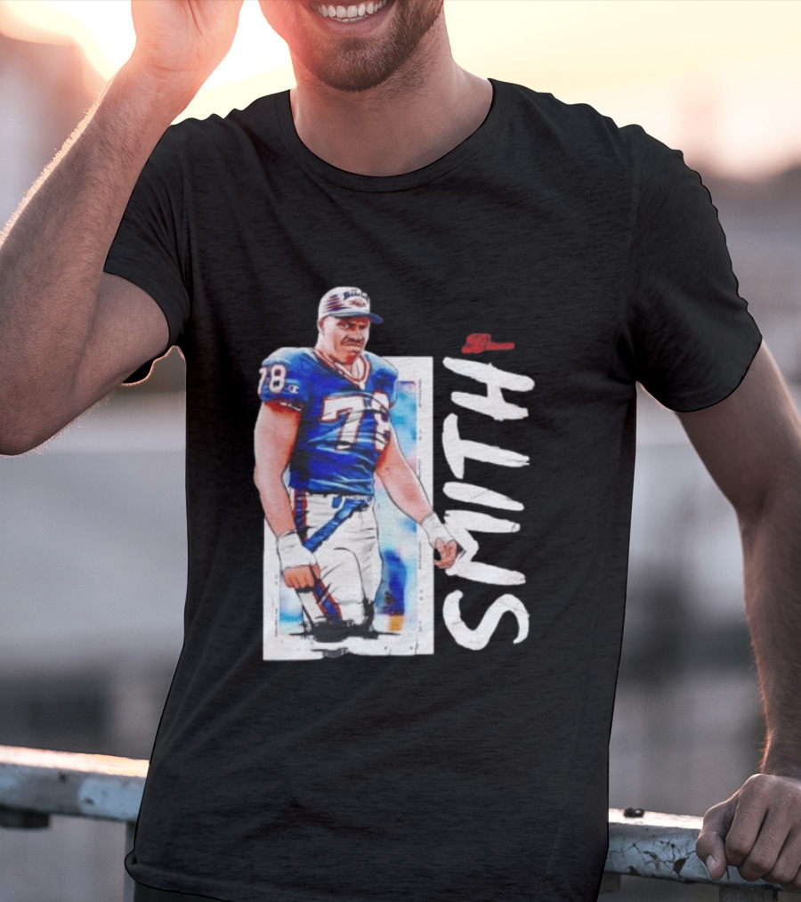 Buffalo Bills Bruce Smith 78 Sack Man NFL Legends T-Shirt