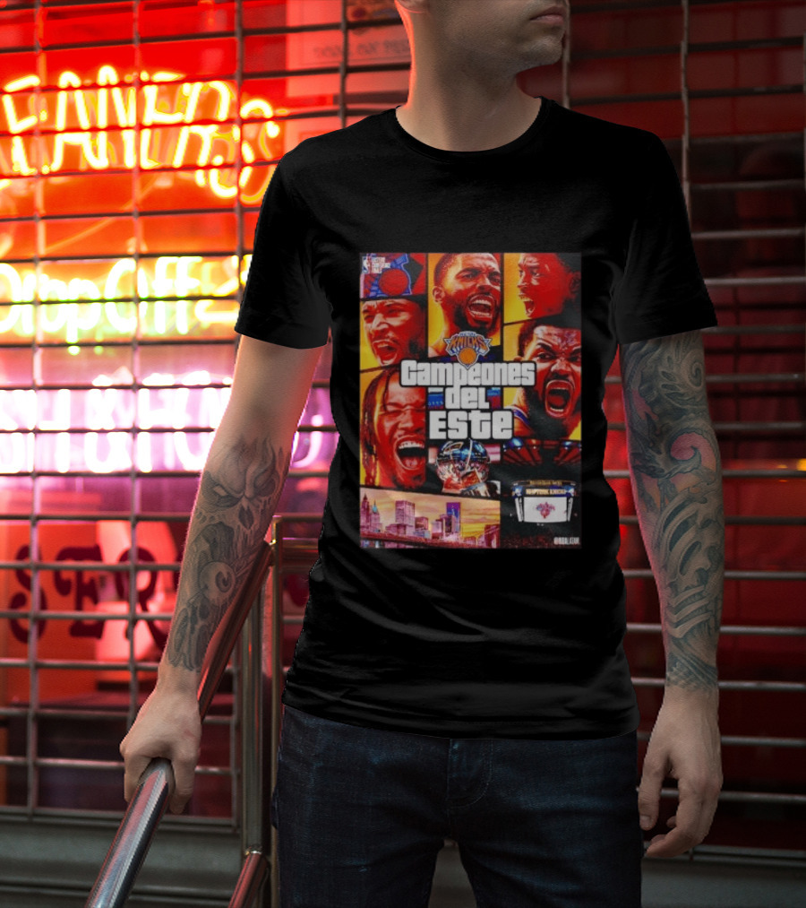 New York Knicks Campeones Del Este NBA Playoff Celebration T-Shirt