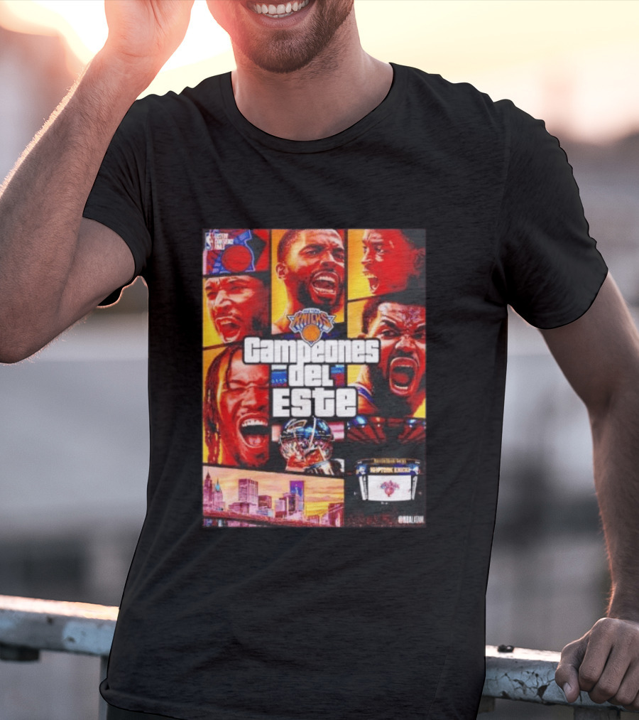 New York Knicks Campeones Del Este NBA Playoff Celebration T-Shirt