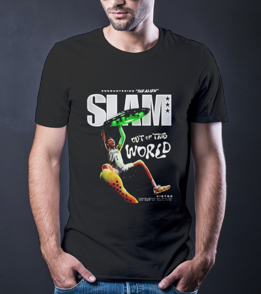 Encountering The Alien Slam Out Of This World Victor Wembanyama T-Shirt