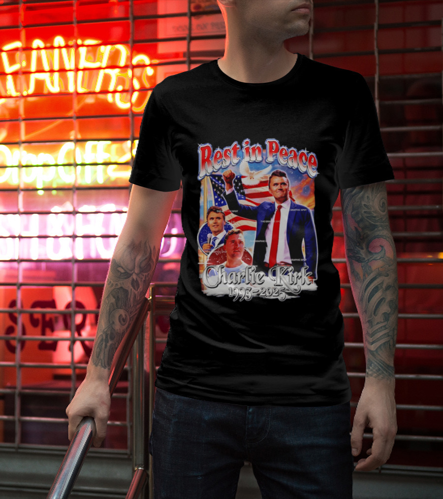 RIP Charlie Kirk Rest In Peace Memorial 1993 2025 T-Shirt