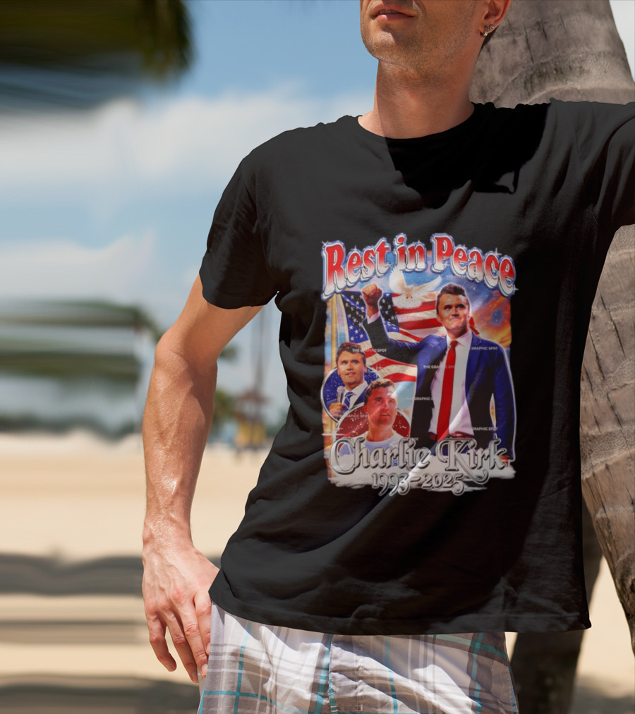RIP Charlie Kirk Rest In Peace Memorial 1993 2025 T-Shirt