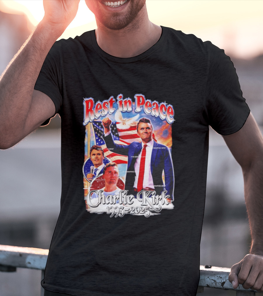 RIP Charlie Kirk Rest In Peace Memorial 1993 2025 T-Shirt