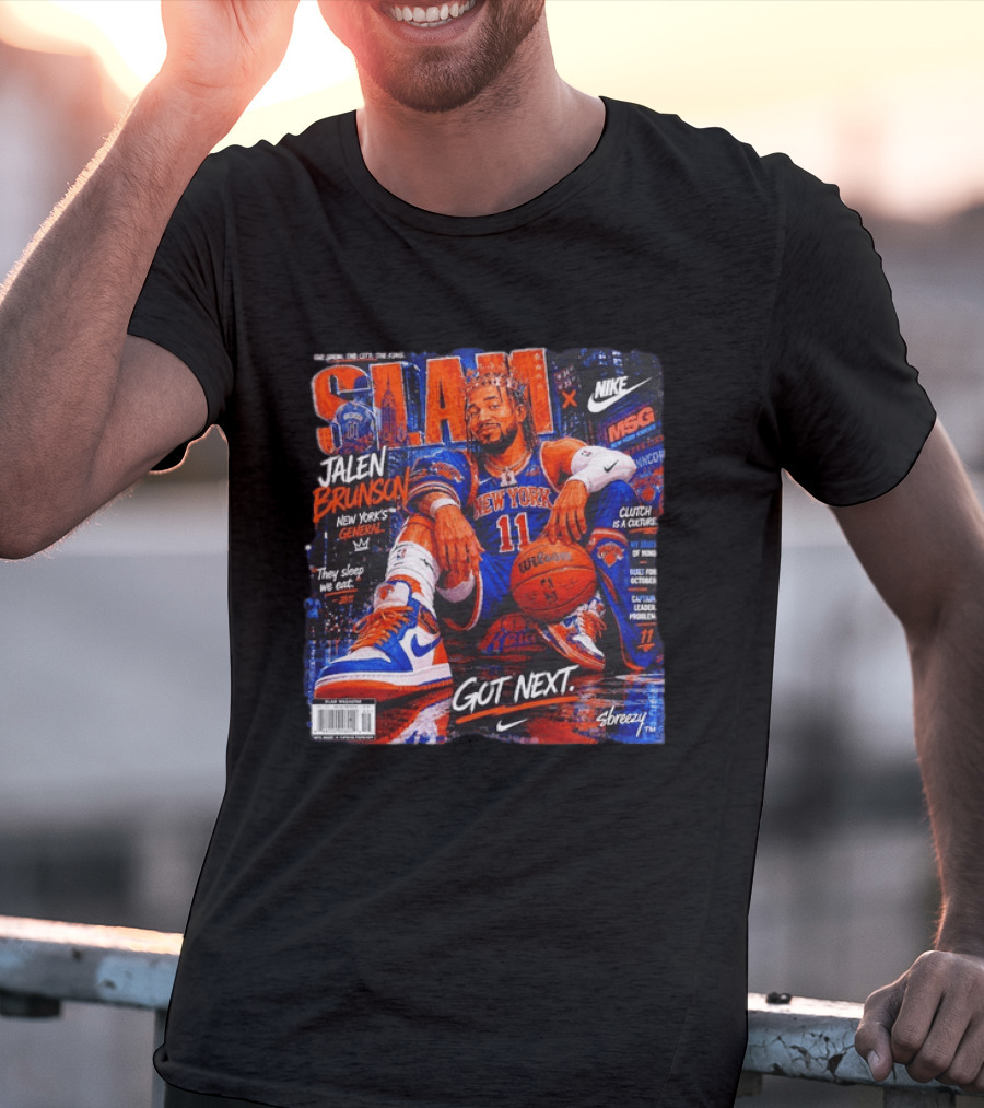 SLAM Jalen Brunson New York Knicks Nike X MSG Got Next T-Shirt