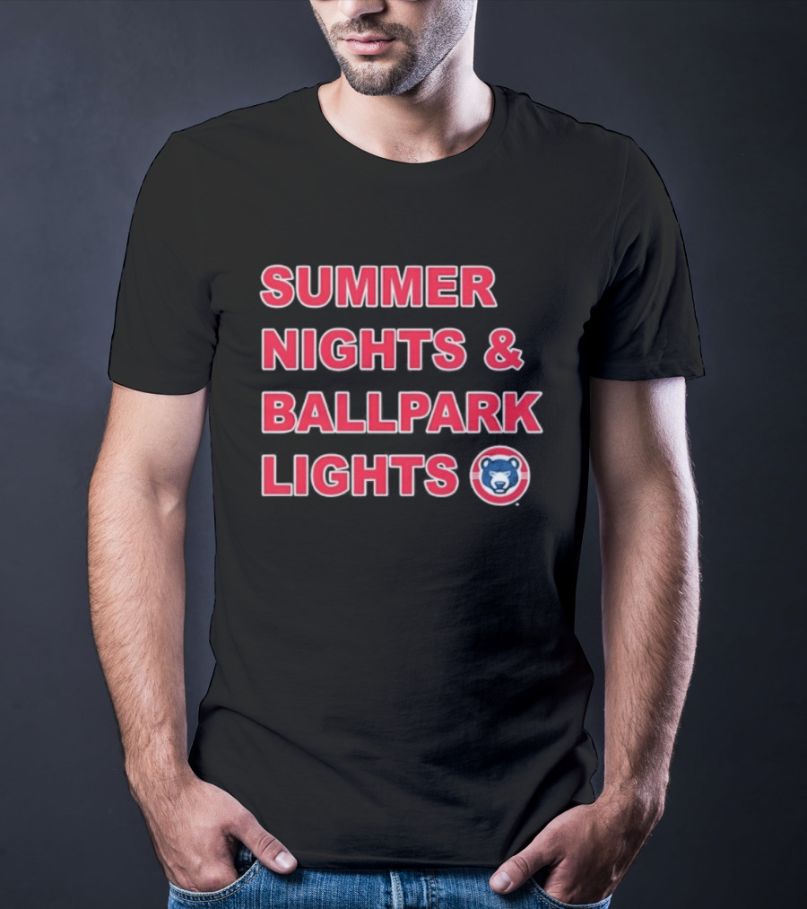 Summer Nights Ballpark Lights South Bend Cubs T-Shirt