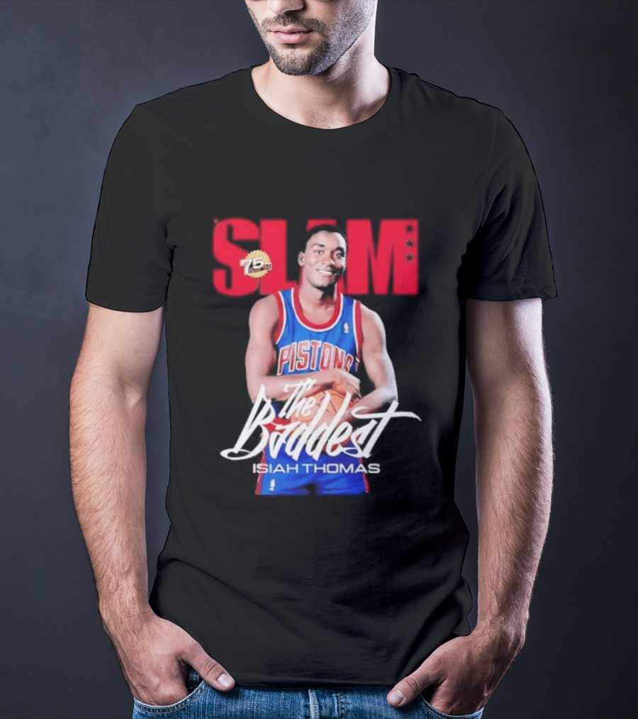 Slam Isiah Thomas The Baddest Pistons T-Shirt