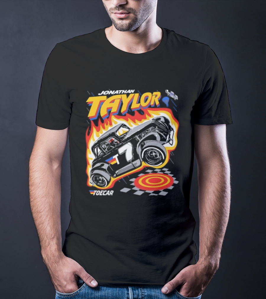 Jonathan Taylor Legend Modified Race Car Flames T-Shirt