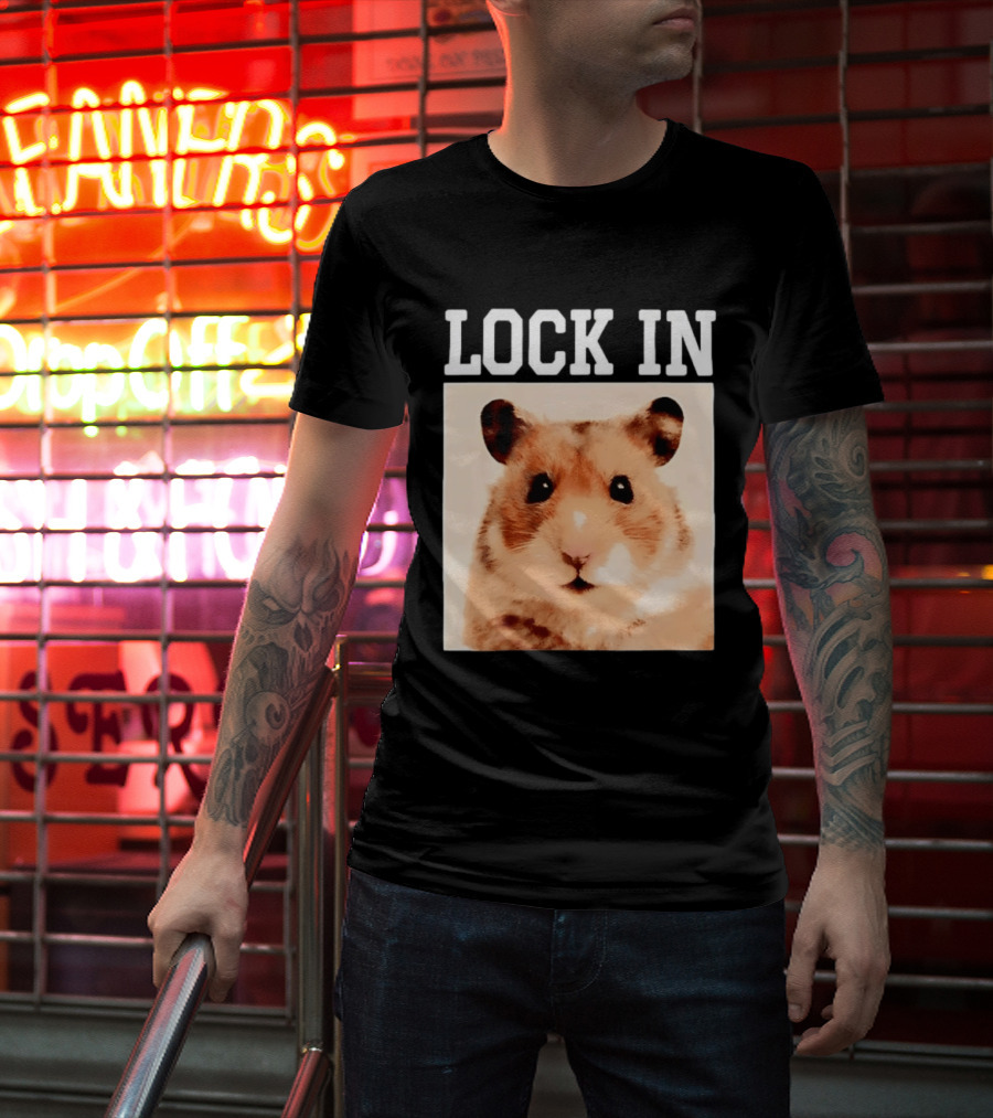 LOCK IN Hamster Cute Adorable Pet Animal T-Shirt