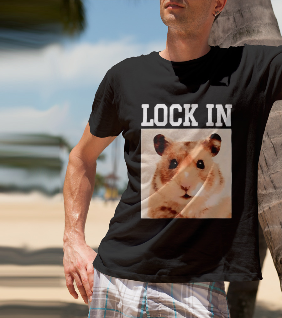 LOCK IN Hamster Cute Adorable Pet Animal T-Shirt