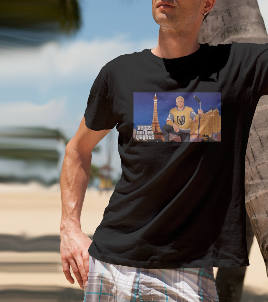 Vegas Golden Knights William Karlsson Hockey Vegas Skyline T-Shirt