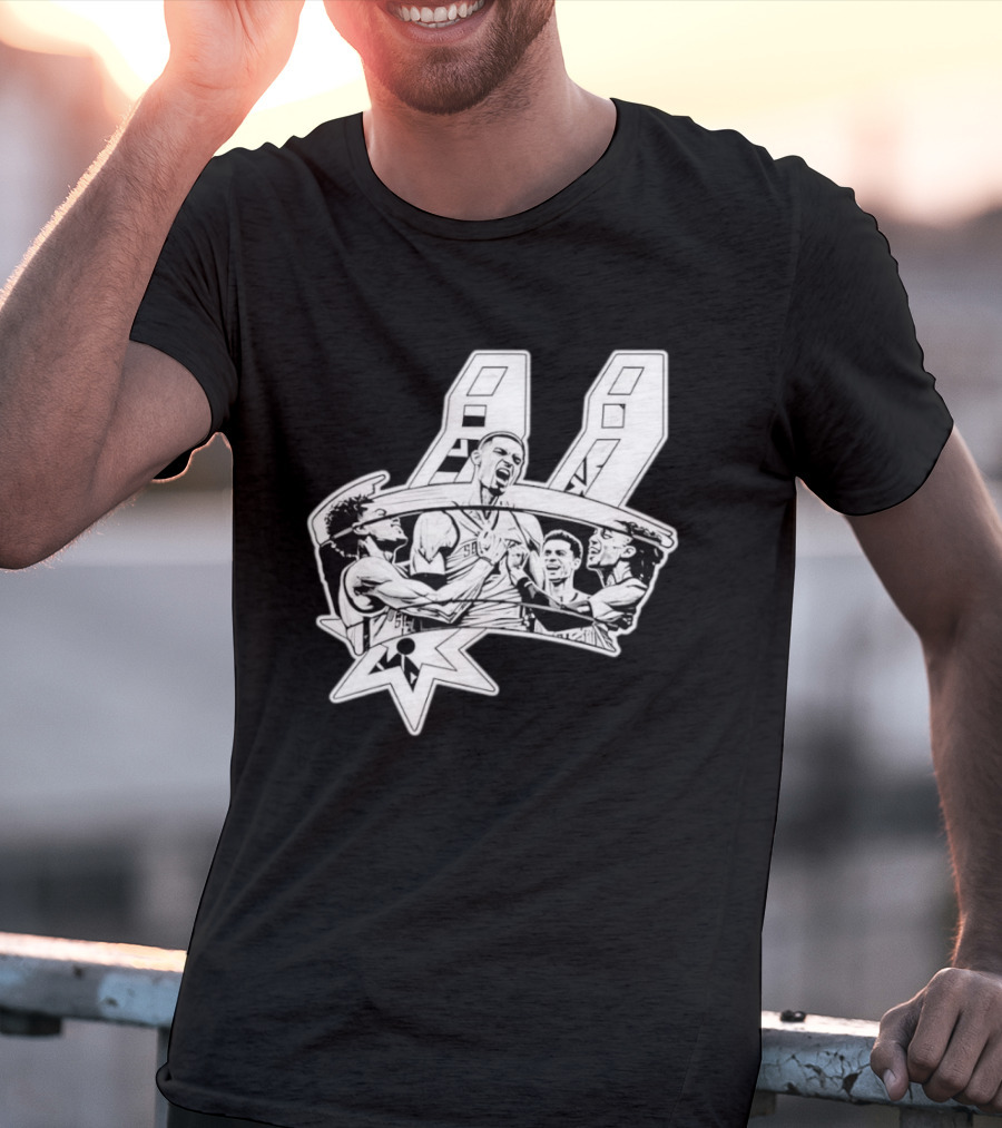 Victor Wembanyama San Antonio Spurs Basketball Players NBA Team Celebration T-Shirt