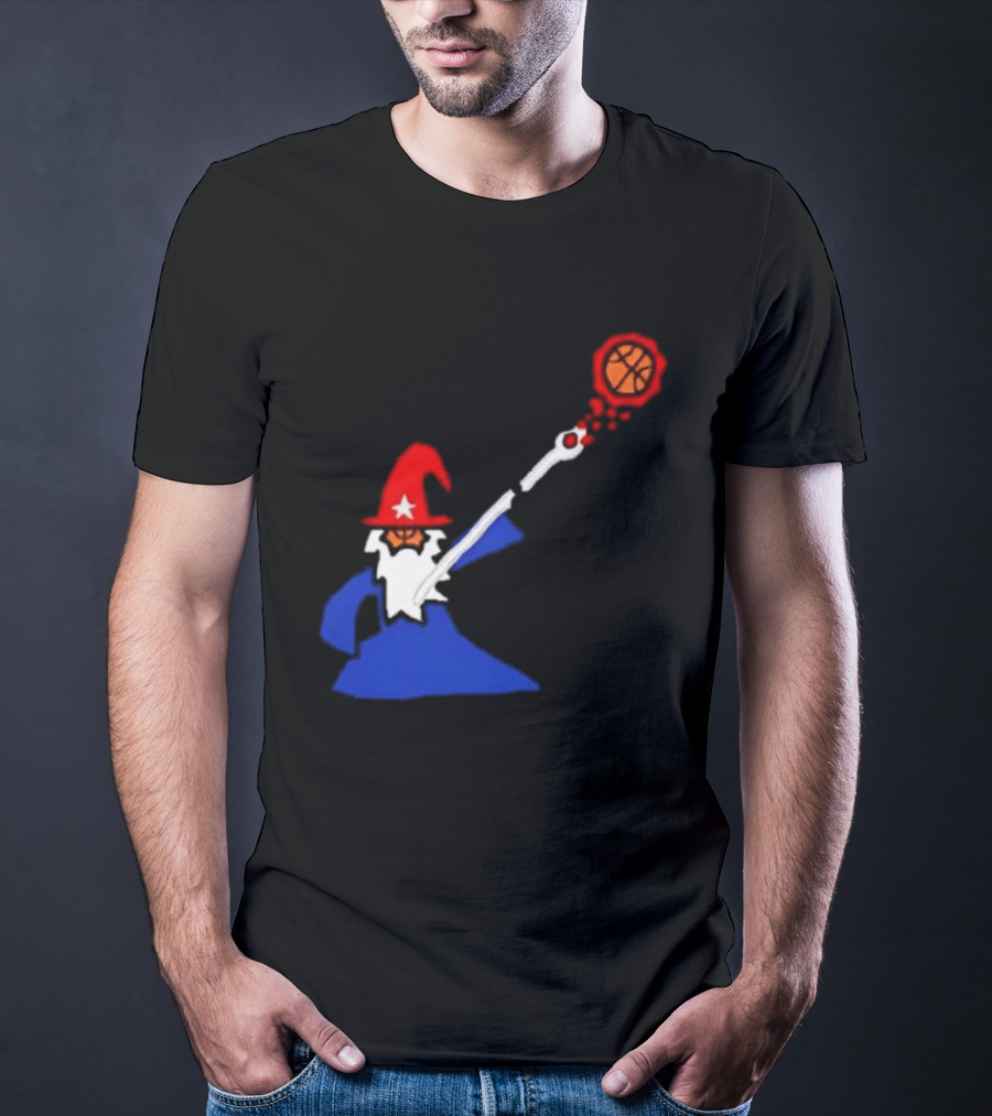 Washington Wizards NBA Basketball Player Wizard Hat Star Basketball T-Shirt