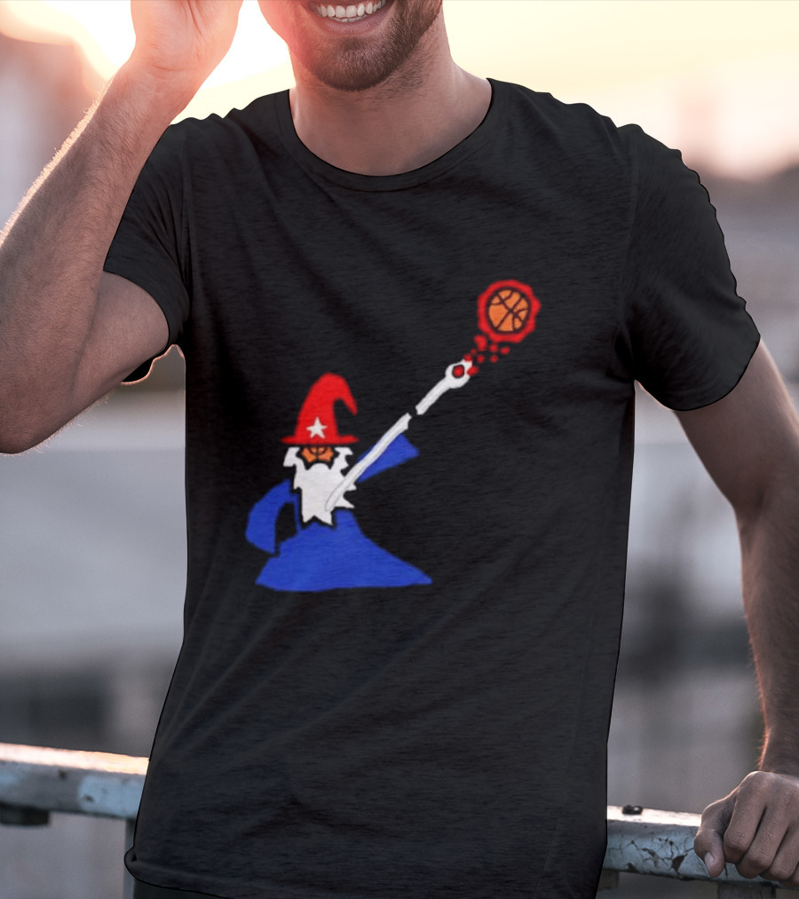 Washington Wizards NBA Basketball Player Wizard Hat Star Basketball T-Shirt