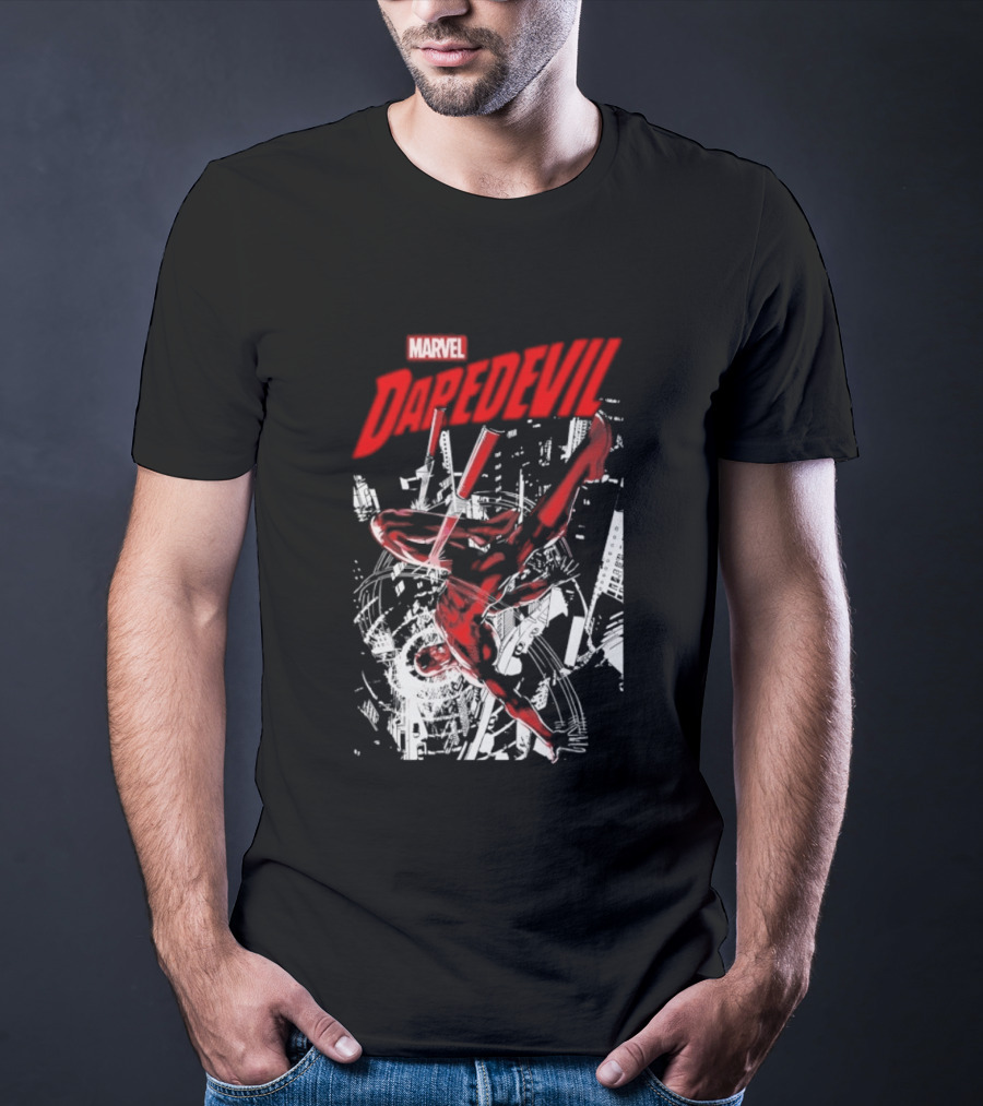 Marvel Daredevil Dynamic Acrobatics Comic Burst T-Shirt