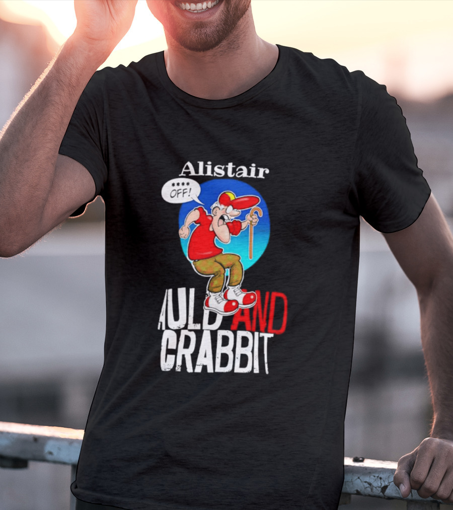 Alistair Auld And Crabbit Red Hat Cartoon Character With Cane T-Shirt