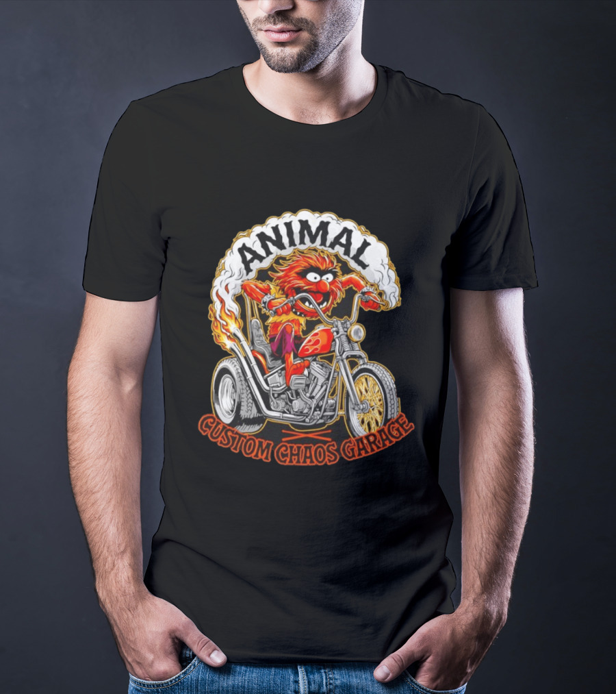 Animal Custom Chaos Garage Bikers Muppe T-Shirt