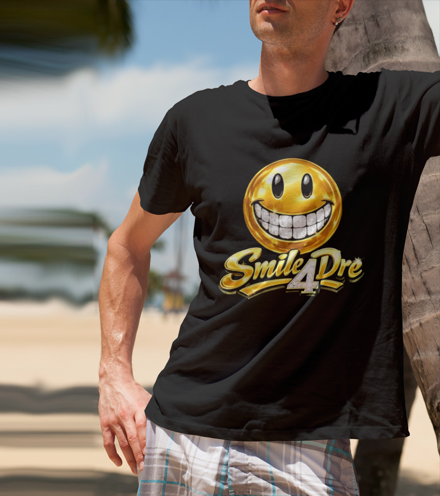 Gold Diamond Grillz Smiley Face Smile4Dre T-Shirt