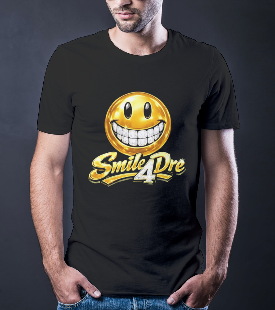 Gold Diamond Grillz Smiley Face Smile4Dre T-Shirt
