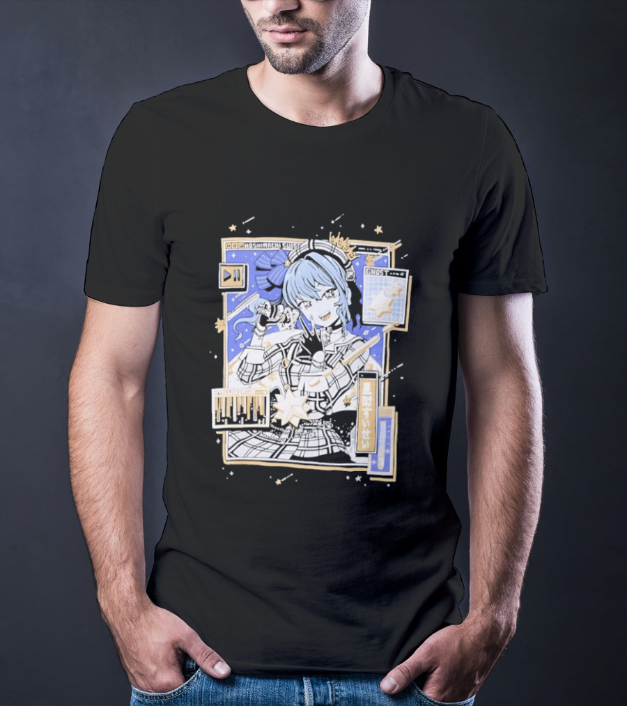 Hoshimachi Suisei GHOST Stellarstill VTuber Idol Celestial Starry Night Aesthetic T-Shirt