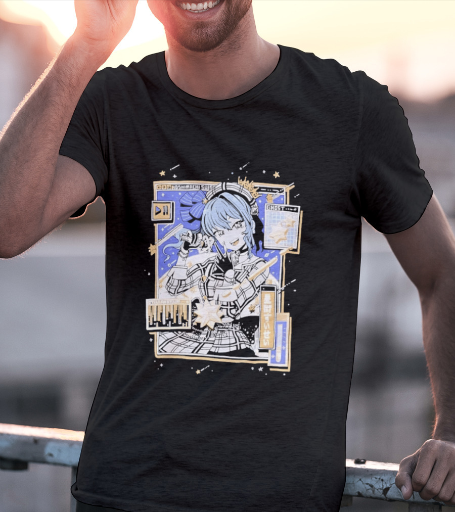 Hoshimachi Suisei GHOST Stellarstill VTuber Idol Celestial Starry Night Aesthetic T-Shirt
