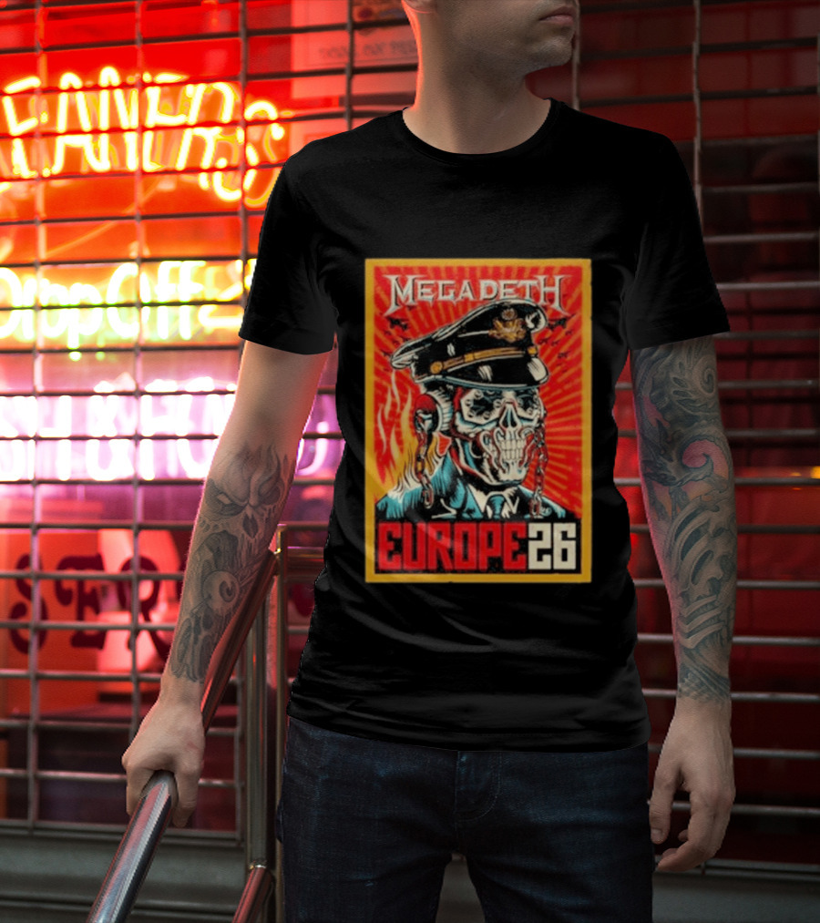Megadeth Europe 26 Commander Vic Tour T-Shirt