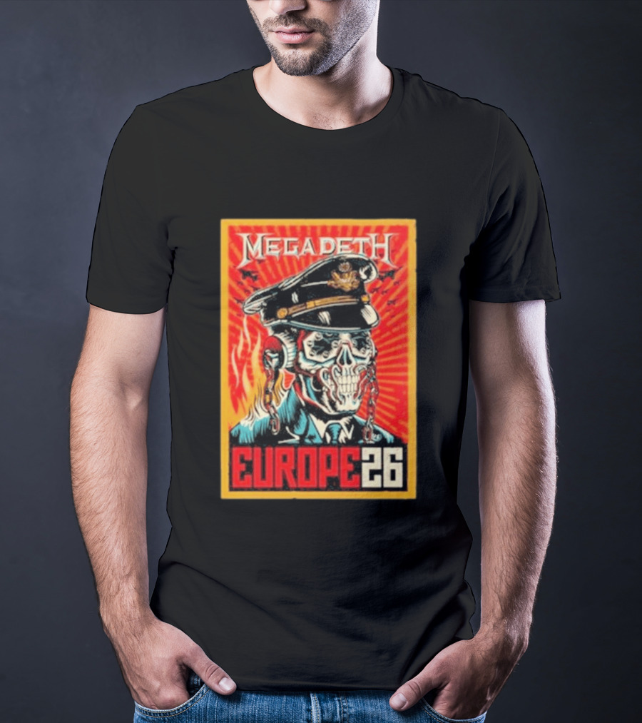 Megadeth Europe 26 Commander Vic Tour T-Shirt