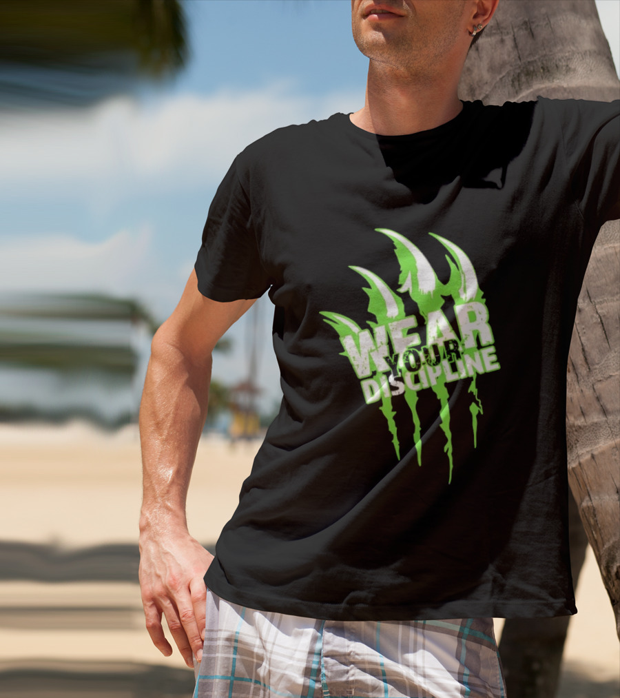 Distressed Green Claw Wear Your Discipline Claw Marks T-Shirt