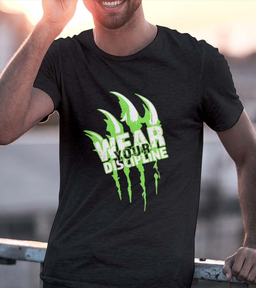 Distressed Green Claw Wear Your Discipline Claw Marks T-Shirt