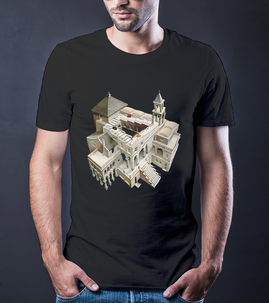 Escher Impossible Building Optical Illusion Architecture T-Shirt