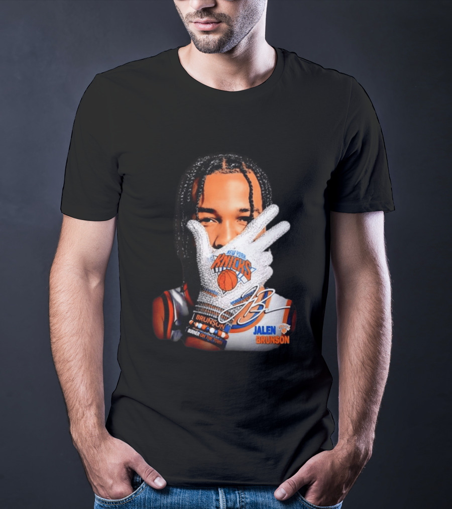 New York Knicks Jalen Brunson Iceman Burner Signature Basketball Player T-Shirt