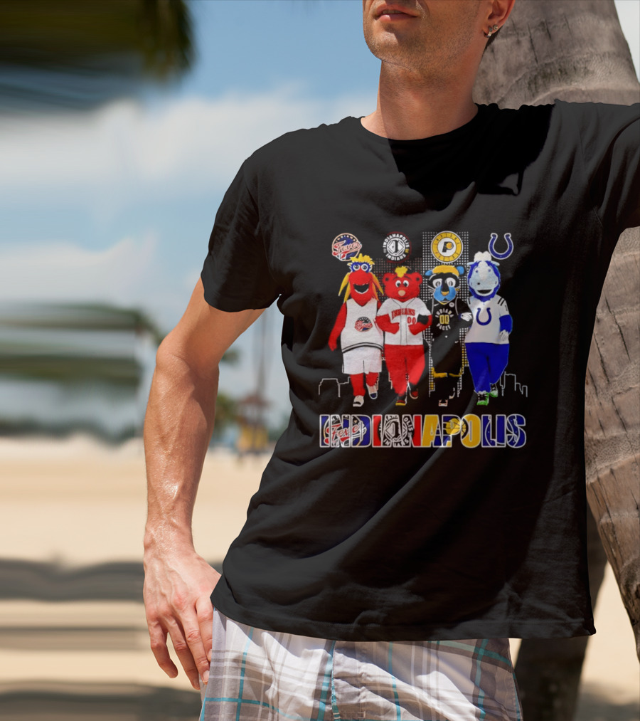 Indiana Fever Pacers Colts Indians Mascots Indianapolis T-Shirt