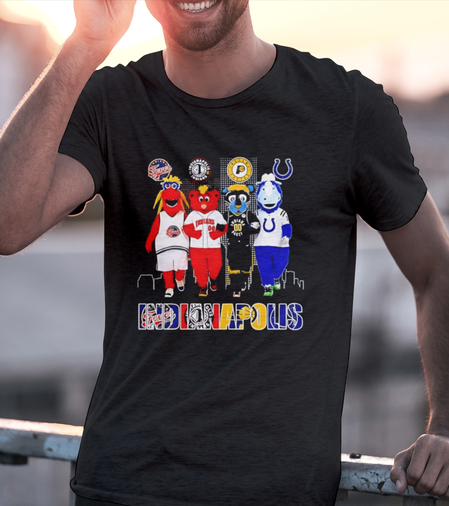 Indiana Fever Pacers Colts Indians Mascots Indianapolis T-Shirt