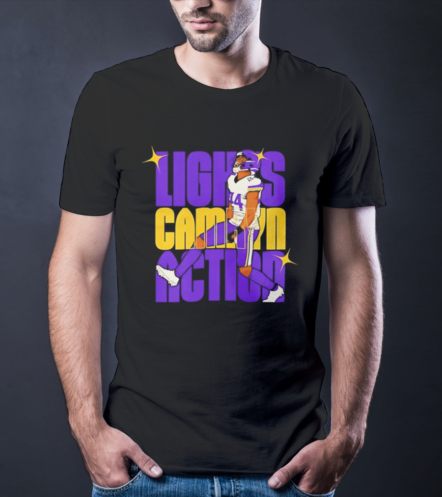 Lights Camryn Action Minnesota Vikings Player 14 T-Shirt