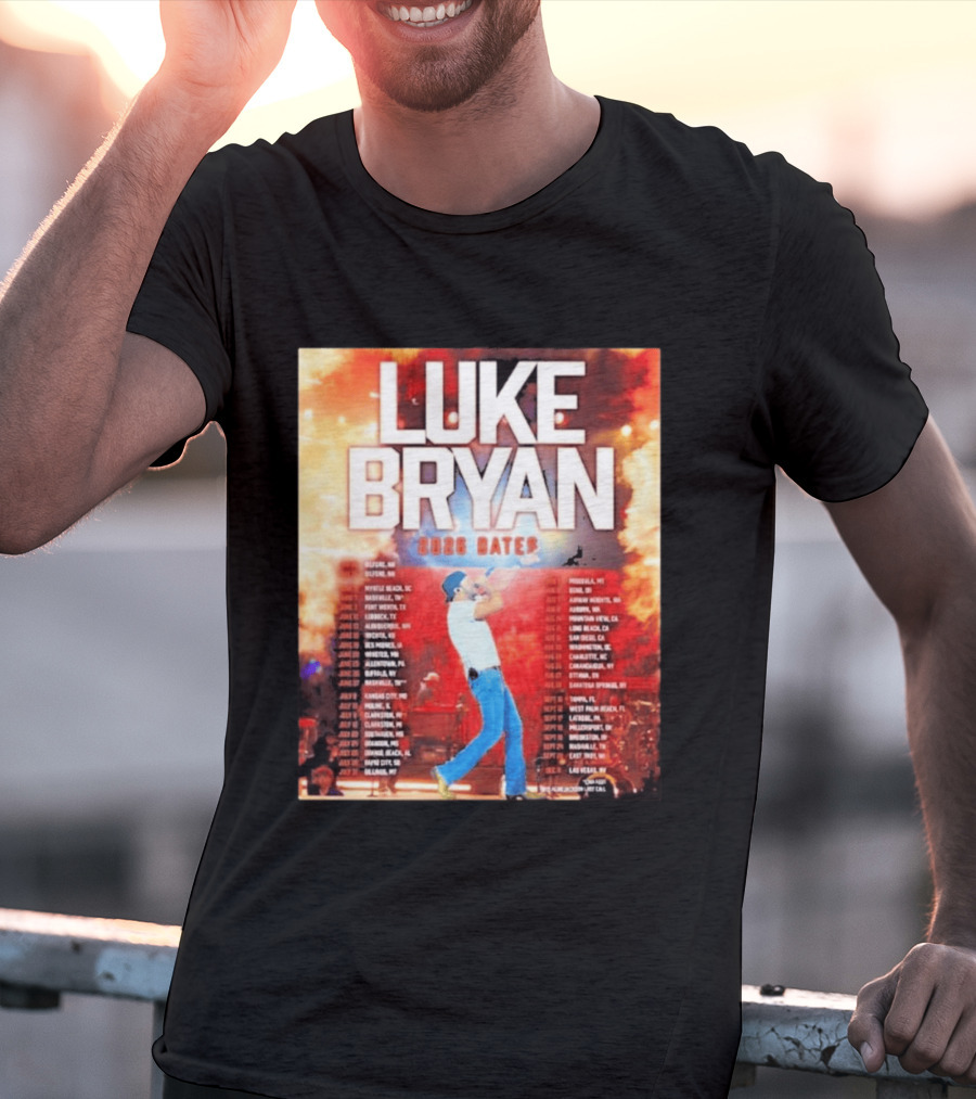 Luke Bryan 2026 Dates Tour Cities Concert Events T-Shirt