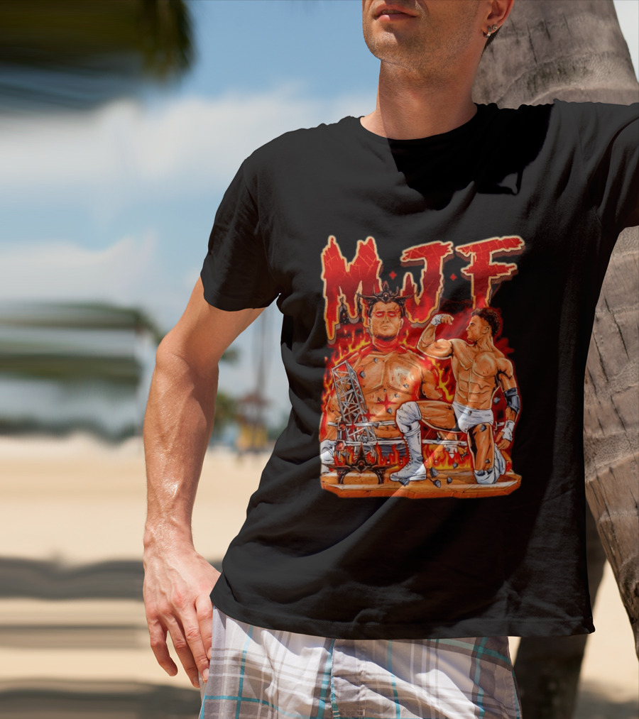 MJF Fiery Devil Dual Persona Wrestling Inferno T-Shirt