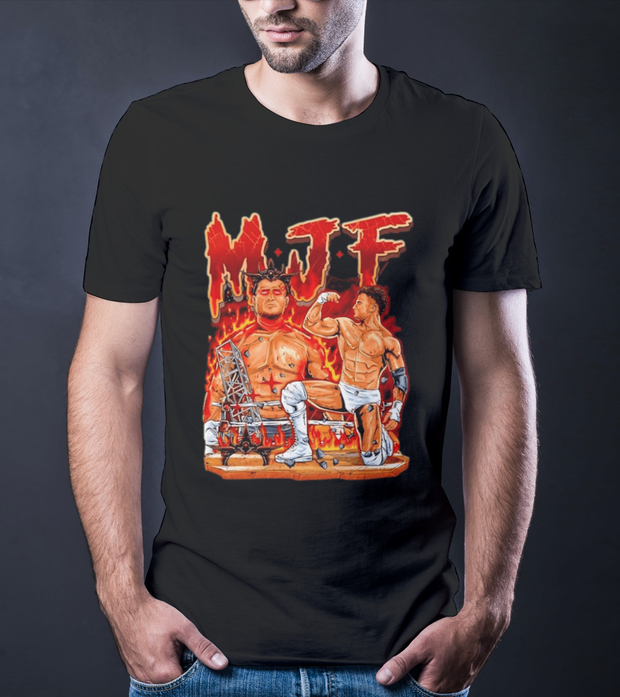 MJF Fiery Devil Dual Persona Wrestling Inferno T-Shirt