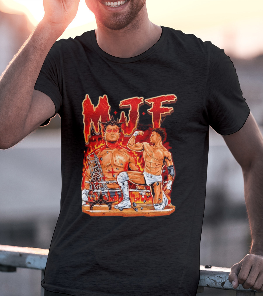 MJF Fiery Devil Dual Persona Wrestling Inferno T-Shirt