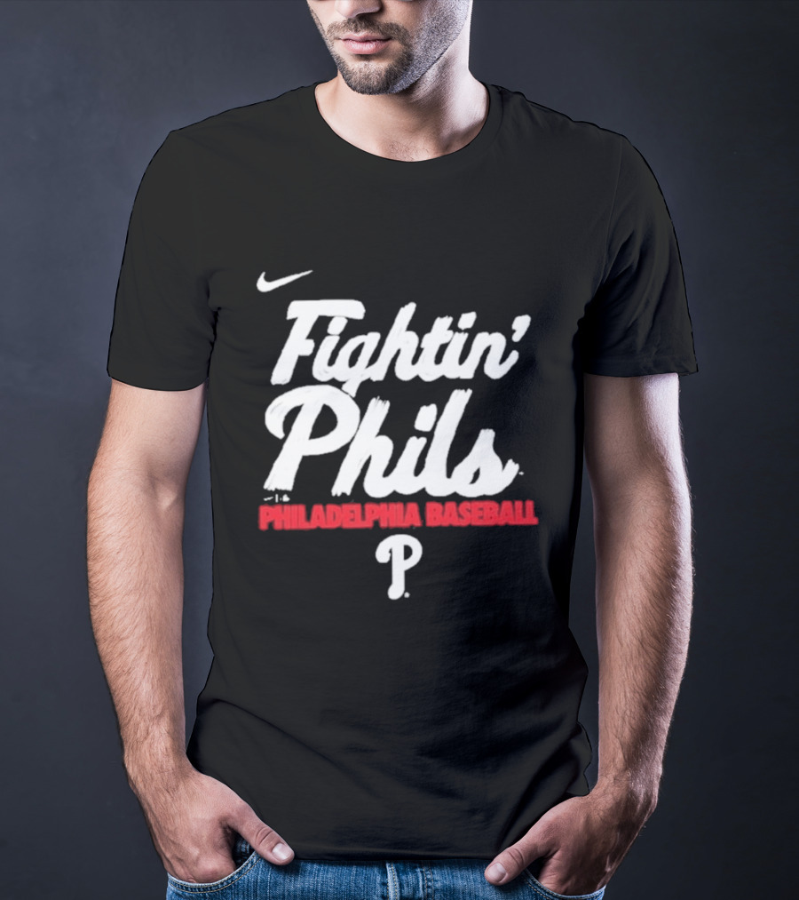 Nike Fightin' Phils Philadelphia Baseball City Connect Handwriting Club T-Shirt