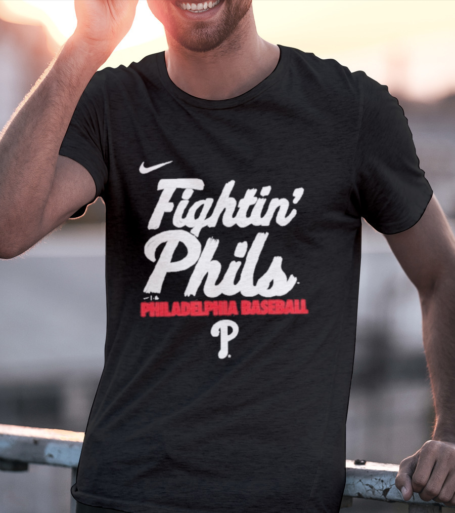 Nike Fightin' Phils Philadelphia Baseball City Connect Handwriting Club T-Shirt