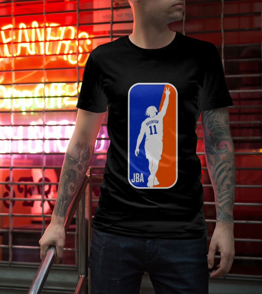 Jalen Brunson 11 JBA Basketball Victory Sign New York T-Shirt