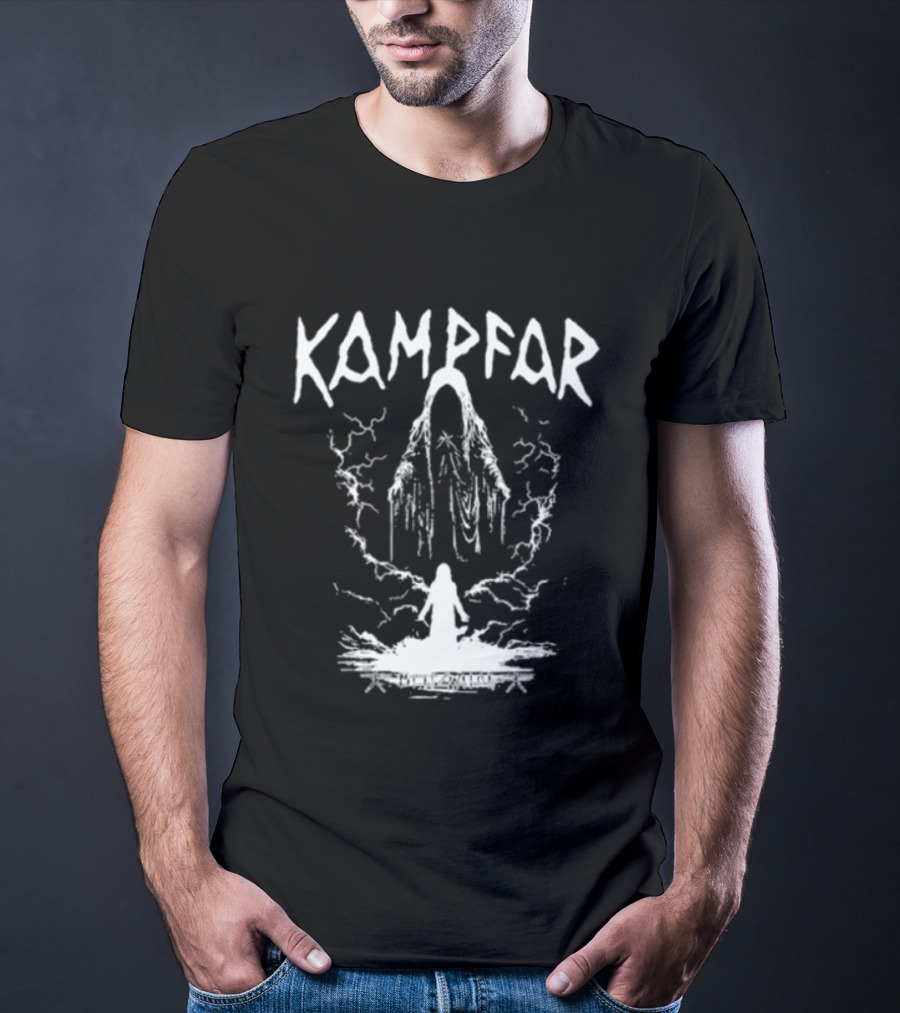 Kampfar May 27 2026 Medellín Colombia Event Ghostly Figure Forest Setting T-Shirt