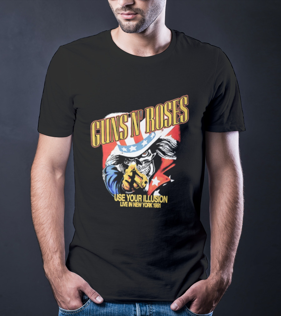 Guns N' Roses Use Your Illusion Live In New York 1991 Uncle Sam T-Shirt