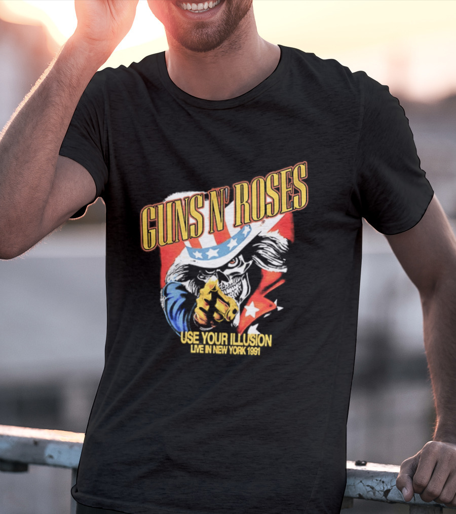 Guns N' Roses Use Your Illusion Live In New York 1991 Uncle Sam T-Shirt