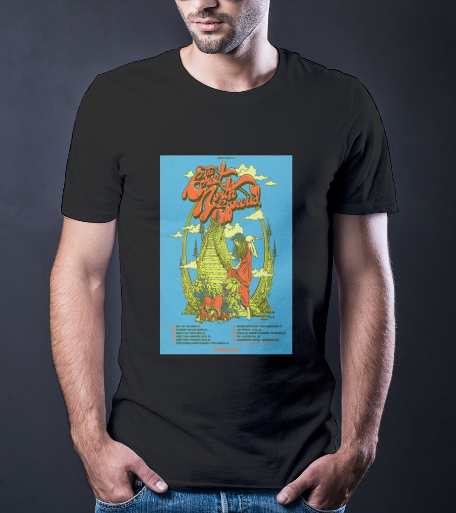 The Great North Special Tour 2026 Uncle John's New Haven Liberty Hall Fillmore West Shrine Auditorium Hollywood Events T-Shirt