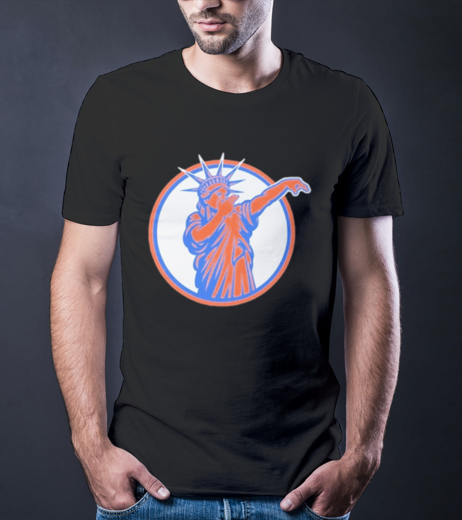Statue Of Liber3 New York Knicks Basketball Circle T-Shirt