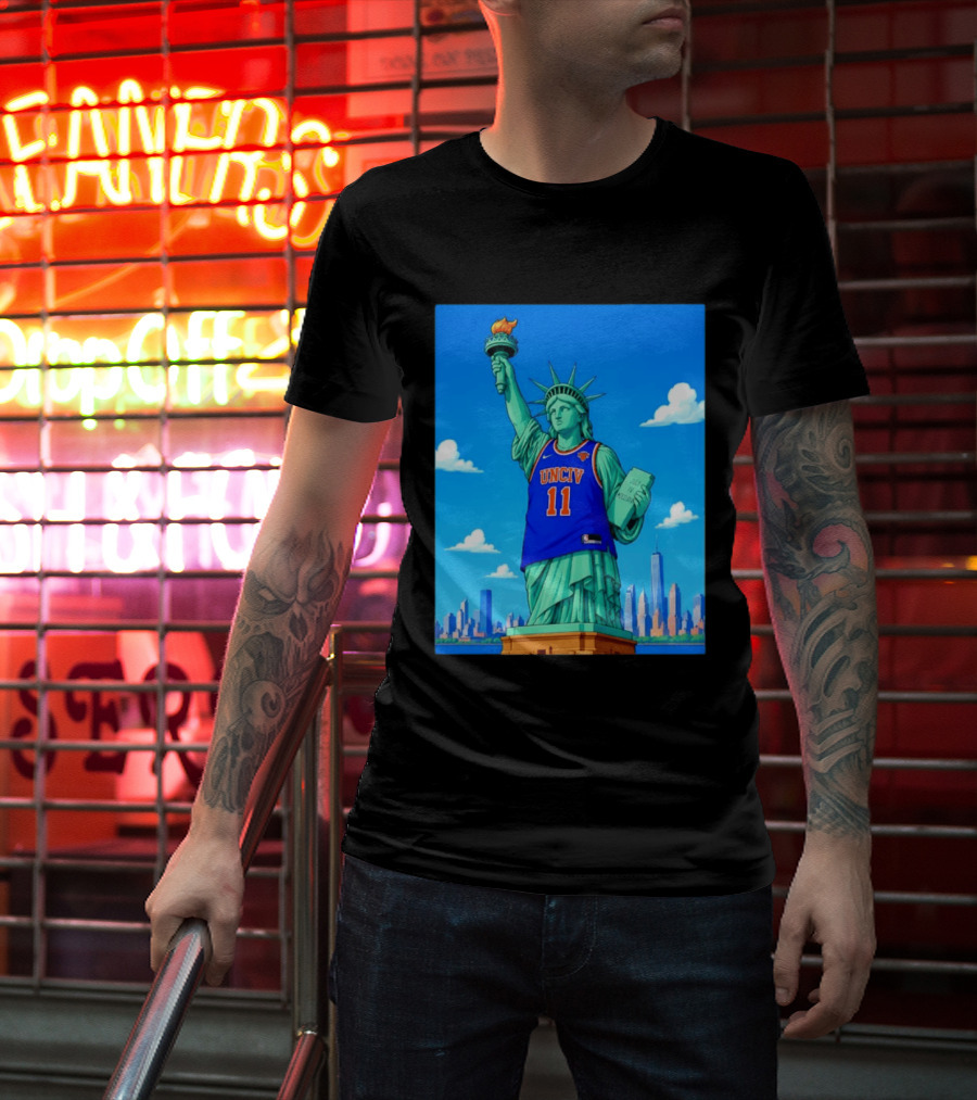 UNCIV 11 Jersey On Statue Of Liberty New York Knicks T-Shirt