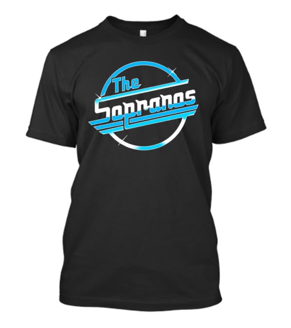 The Sopranos Blue Sparkle Retro Circle T-Shirt