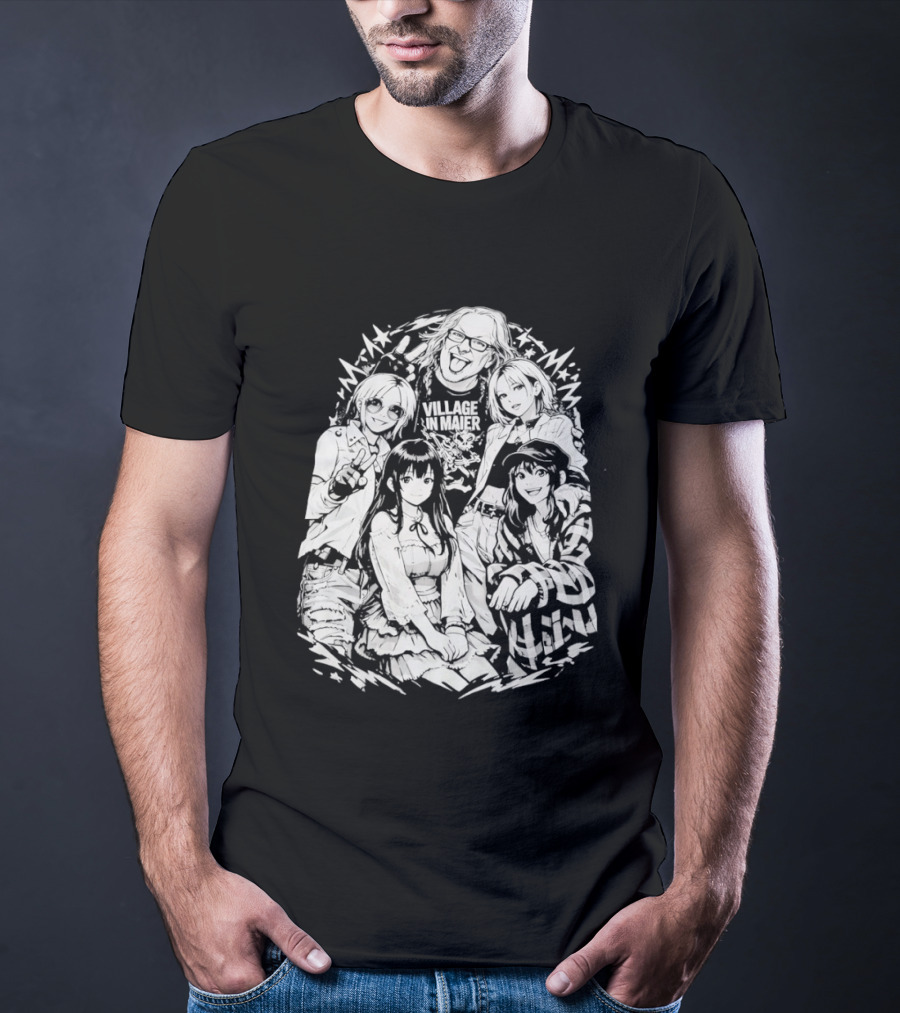 Andrew WK Village Maier Anime Characters T-Shirt