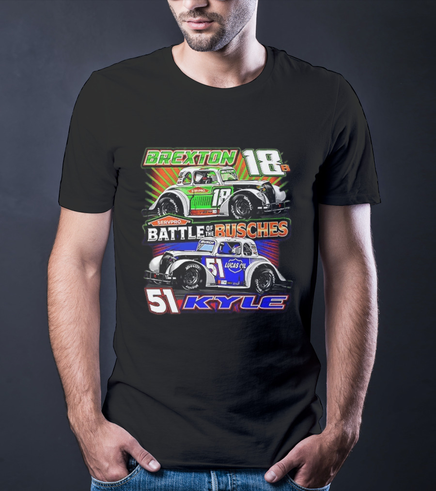 Brexton 18 Busch Kyle 51 Battle Of The Busches Racing T-Shirt