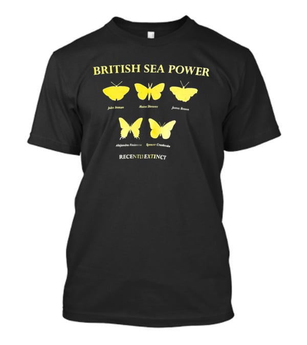 British Sea Power Yellow Butterflies Recently Extinct T-Shirt